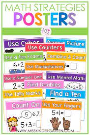 Math Strategies Posters For Addition And Subtraction Math Strategies Math Strategies Posters Addition Strategies