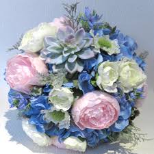 This is a classic bouquet of round shape, which always looks gorgeous, gentle. Silk Wedding Bouquets The Floral Touch Uk South Yorkshire