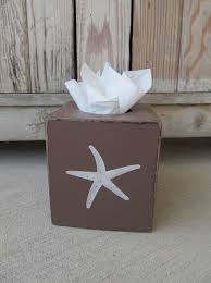 Coastal tissue box covers by price. Nautical Beach Coastal Star Fish Hand Painted Tissue Box Cover