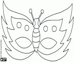 Kleurplaat Vlinder Masker Kleurplaten Maskers Kids Maskers Masker