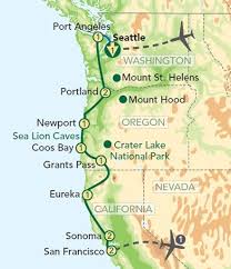 Map Oregon Pacific Coast Oregon And The Pacific Coast From Seattle To San Francisco California Travel Road Trips Road Trip Seattle To San Francisco