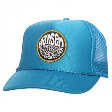 Hansens Hat Retro Circle Patch Foam Trucker Teal Surf Outfit Trucker Hats