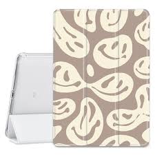 Wihytec Funny Face Pad Case for iPad 5th/6th Generation Case with Pencil  Holder Anti-Scratch Lightweight Trifold Stand Case Soft TPU Cover for iPad  ...
