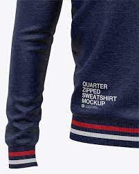 Download Men S Heather Quarter Zip Sweatshirt Mockup Front View In Apparel Mockups On Yellow Images Object Mockups