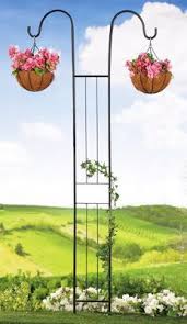 Looking for different ways to do it? Black Trellis Garden Plant Hanger Stake From Collections Etc Outdoor Garden Planters Garden Trellis Garden
