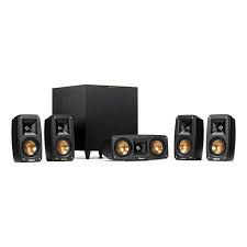 Klipsch Black Reference Theater Pack 5 1 Surround Sound System Surround Sound Systems Klipsch Reference Home Theater Speaker System