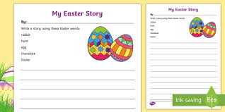 Download free easter fonts and use them to decorate your mails, documents, cards and banners. My Easter Story Writing Worksheet Worksheet Teacher Made