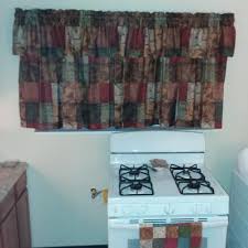5,000 brands of furniture, lighting, cookware, and more. Mainstays Polyester Print Light Filtering Rod Pocket Kitchen Curtain Tier And Valance Set Of 3 Multi Color 56 X 36 Gray Walmart Com Walmart Com