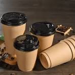 Custom Logo 8oz Double Wall Ripple Eco Friendly Coffee Paper Cup Kraft  Hollow Paper Cup with Lid