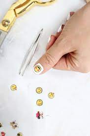 1 pc opal nail art transfer stickers protein white water decals gradient nature nail diy tips french nails design decorations. Emoji Nail Decal Diy A Beautiful Mess