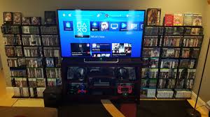 This is a cool design kids will love and a great way to keep video games organized for them and for you. Pin By John Smythe On Gameroom Ideas Video Game Rooms Diy Video Game Room Game Room Design