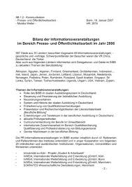 Natürlich wäre alles anders gekommen. Bilanz Der Informationsveranstaltungen Im Bereich Presse Bibb