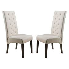 The black cotton cover nicely matches with the striped cushions. Set Of 2 Linden Tall Back Natural Fabric Dining Chairs Natural Christopher Knight Home Target