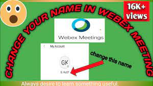 Next to the full name field click edit, then make the changes you want to your full name. Change Your Name In Webex Meeting 2020 Youtube
