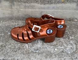 Jelly Sandals Juju Sandals Vintage Bronze Gelly Shoes Summer Platform Shoes High Heel Jelly Shoes Boho Hippie Beach Sandals Size Uk 5