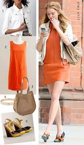 Which Color Of Shoes To Wear With Orange Dress Orange Outfit Orange Dress My Style