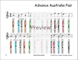 Advance australia fair is the national anthem of australia. Advance Australia Fair National Anthem Recorder By Recorder Songs And Lessons In 2020 Advance Australia Fair Recorder Songs National Anthem