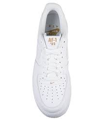 Nike Mens Air Force 1 Low 07 Crest Basketball Shoes White Metallic Gold 102 Size 9 5 Clout Designer Cloutclothes Com Clothes Accessories Nike Men Basketball Shoes White Air Force Ones