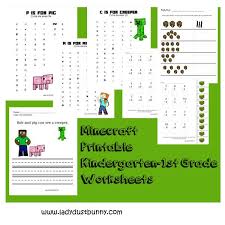 Today I M Offering A Fun Little Freebie Some Free Minecraft Worksheets My 6 Year Old Is Minecraft Worksheets Writing Worksheets Kindergarten Minecraft School