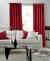 Red And White Curtains For Living Room
