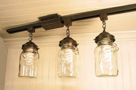 Vintage Canning Jar Track Lighting Created New For By Lampgoods I Want This But Can T F Track Lighting Fixtures Track Lighting Kitchen Farmhouse Track Lighting