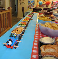 Themed Thomas The Train Birthday Party Ideas For Toddlers Thomas And Friends Themed Birthday Party Thomas Birthday Parties Train Theme Birthday Party Train Birthday Party Food