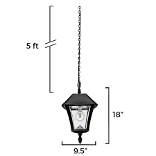 This elegant and sophisticated outdoor solar powered lamp post is sure to improve. Baytown Ii Bulb Solar Hanging Lamp Black Finish 105bcx01 Caravelle Lighting Inc