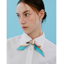 닥스백화점 선물포장쇼핑백동봉 핑크 체인 프린트 방도 스카프 DCSC5E255J 303407