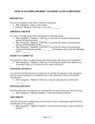 Cheat Sheet Roberts Rules Of Order