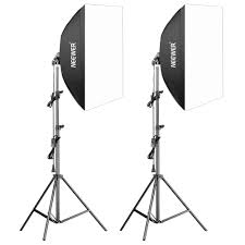 Neewer Photography Video Studio Lighting Kit Including 2 85w 5500k Cfl Daylight Balanced Photo Studio Light Bulb 2 20 X 28 Studio Softbox Diffuser With E27 Socket 2 6ft 75 Photography Light Stand Neewer