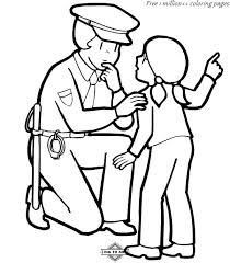 The term police generally refers to the activity of ensuring the safety of persons, property coloring is a fun way to develop your creativity, your concentration and motor skills while forgetting daily stress. Police Officer With Little Lost Girl Coloring Pages Inktoart Ink To Art