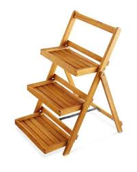 Gardenline Step Planter Planters Wooden Folding Chairs Outdoor Chairs