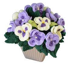 Attending to the plucked bloom, you. Knitting Pattern For Pot Of Knitted Pansies Knitted Flowers Etsy Knitted Flower Pattern Knitted Flowers Crochet Flower Patterns