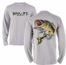 Microfiber Moisture Wicking Long Sleeve Fishing Shirt Bass Ebay