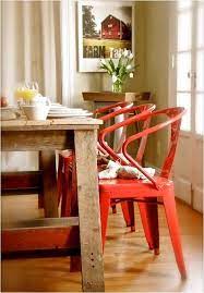 Farmhouse Table Red Chairs Red Dining Chairs Farmhouse Chic Dining Table Cottage Chic Kitchen