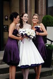 Pin By Ilana Knits On Wedding Ideas Tea Length Wedding Dress Purple Wedding Dress Tea Length Wedding