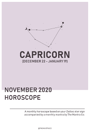 Capricorn November 2020 Horoscope Reading In 2020