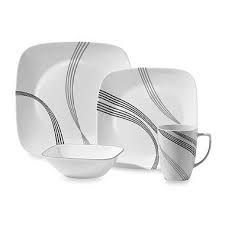 Black And White Corelle Dishes Corelle Square Urban Arc 16 Piece Dinnerware Set Square Dinnerware Set Dinnerware Sets Dinnerware Set