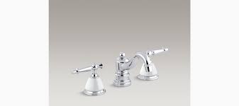 Kohler alteo® two handle widespread bathroom sink faucet with high arc spout in oil rubbed bronze. Kohler Antique Widespread Sink Faucet With Lever Handles Kohler