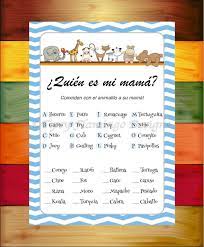 Who S My Mommy Quien Es Mi Mama Spanish Baby Shower Etsy Baby Shower Games Funny Baby Shower Games Baby Shower