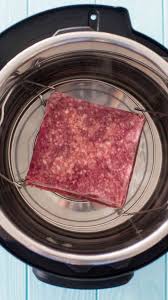 Defrost the turkey at 50% power for 2 minutes per 1 lb (0.45 kg). Frozen Ground Beef In Instant Pot Recipe Video Sweet And Savory Meals