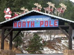 Take A Train Through The North Pole Lit Up For Christmas Cookies And Cocoa Provided And A Little Silver Colorado Vacation Colorado Christmas Santas Workshop