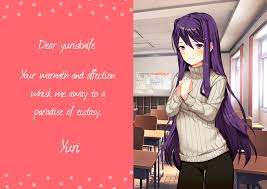 Maybe you would like to learn more about one of these? Its 7 Months Old But I Just Realized How Funny My Valentine S Day Card From Yuri Is Ddlc