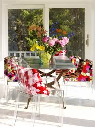 Colorful Floral Dining Chairs Dining Table Centerpiece Dining Room Colors Acrylic Dining Chairs