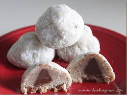 Be the first to rate & review! Chocolate Filled Snowballs The 10 Days Of Vintage Christmas Cookies Mid Century Menu