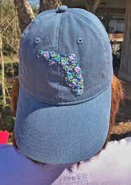 Florida Summer Hat Beach Hat Custom Hand Embroidery Women S Baseball Cap Beach Style Embroidered Hats Hat Embroidery Embroidered Clothes
