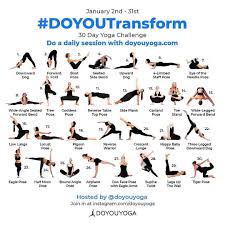 20 Yoga Poses 30 Day Yoga Challenge 30 Day Yoga Yoga Challenge
