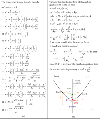 Which point of parabola is on the axis of symmetry? A The Proof Of Abc Formula B The Proof Of The Vertical Axis Of Download Scientific Diagram