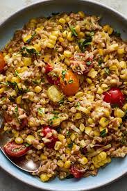 Nyt Cooking Here S A Heartier Whole Grain Alternative To Traditional Risotto That Doesn T Require As Much Attentio Corn And Tomato Recipe Nyt Cooking Recipes