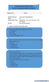 Materi fiksi dan non fiksi kelas 8. Buku Fiksi Dan Nonfiksi Worksheet